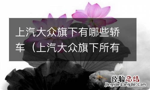 上汽大众旗下所有车型 上汽大众旗下有哪些轿车