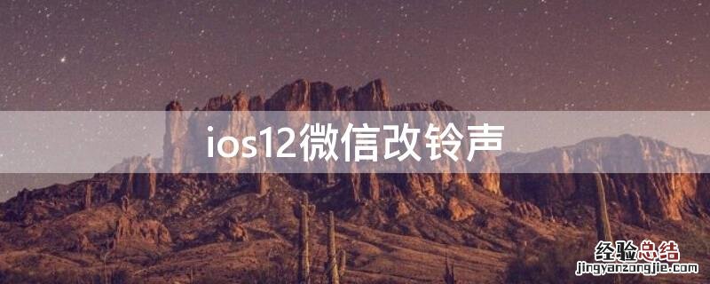 ios12微信改铃声 iphone12改微信铃声