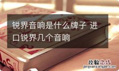 锐界音响是什么牌子 进口锐界几个音响