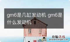 gm6是几缸发动机 gm6是什么发动机