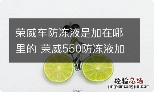 荣威车防冻液是加在哪里的 荣威550防冻液加到什么位置