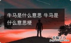 牛马是什么意思 牛马是什么意思梗