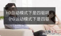 h9运动模式下是四驱 h9自动模式下是四驱吗