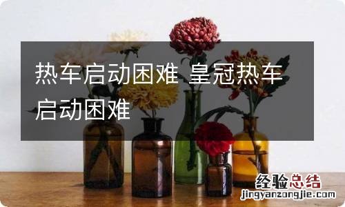 热车启动困难 皇冠热车启动困难