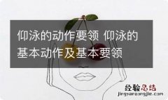 仰泳的动作要领 仰泳的基本动作及基本要领