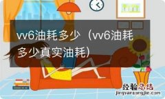 vv6油耗多少真实油耗 vv6油耗多少