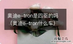 奥迪e-tron什么车 奥迪e-tron是四驱的吗