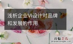 浅析企业VI设计对品牌和发展的作用