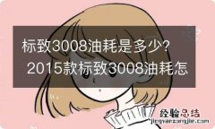 标致3008油耗是多少？ 2015款标致3008油耗怎么样