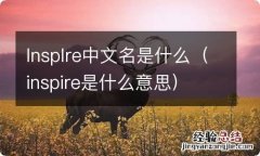 inspire是什么意思 lnsplre中文名是什么