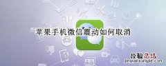 怎么取消苹果微信震动 苹果手机微信震动如何取消