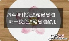 汽车哪种变速箱最省油 哪一款变速箱省油耐用