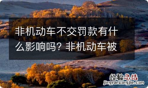 非机动车不交罚款有什么影响吗? 非机动车被罚款不交会怎样