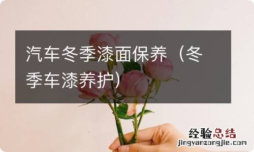 冬季车漆养护 汽车冬季漆面保养