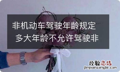 非机动车驾驶年龄规定 多大年龄不允许驾驶非机动车