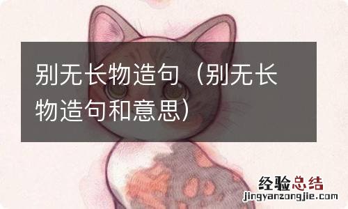 别无长物造句和意思 别无长物造句