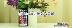 iphonex放大镜关不掉了