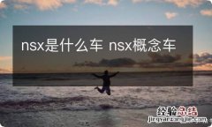 nsx是什么车 nsx概念车