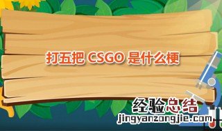 打五把CSGO是什么梗