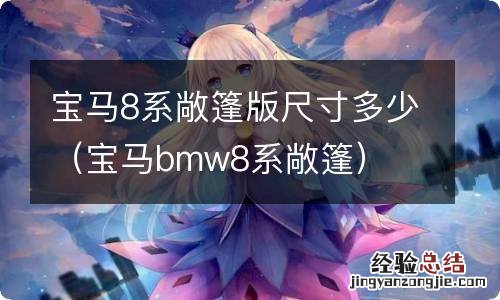 宝马bmw8系敞篷 宝马8系敞篷版尺寸多少