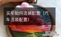 汽车选装配置 买车如何选装配置