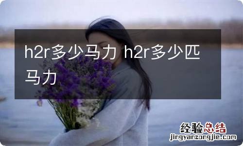 h2r多少马力 h2r多少匹马力