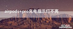 airpods pro充电指示灯不亮