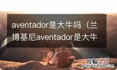 兰博基尼aventador是大牛吗 aventador是大牛吗