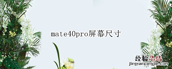 Mate40pro屏幕尺寸 mate40pro屏幕尺寸