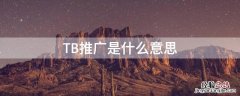 淘宝tb是什么意思tb是什么意思 TB推广是什么意思