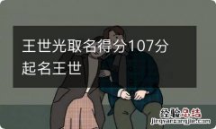 王世光取名得分107分 起名王世