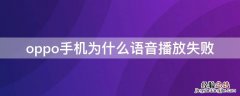 oppo手机语音播放失败怎么回事 oppo手机为什么语音播放失败