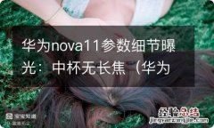 华为nova11的配置 华为nova11参数细节曝光：中杯无长焦