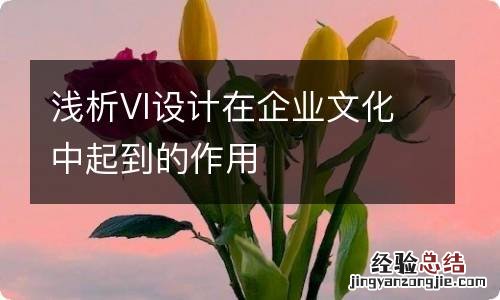 浅析VI设计在企业文化中起到的作用