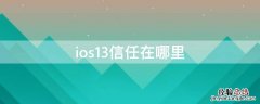 ios13信任开发者在哪里设置 ios13信任在哪里