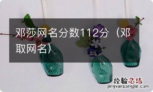 邓取网名 邓莎网名分数112分