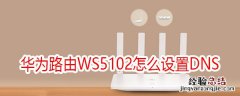 华为路由WS5102怎么设置DNS