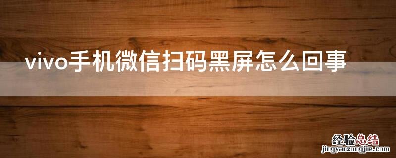 vivo微信扫一扫黑屏怎么回事 vivo手机微信扫码黑屏怎么回事