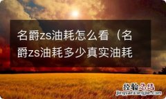 名爵zs油耗多少真实油耗 名爵zs油耗怎么看