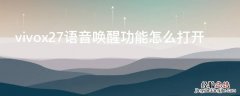 vivox27语音唤醒功能怎么打开 vivox27pro怎么开启语音唤醒