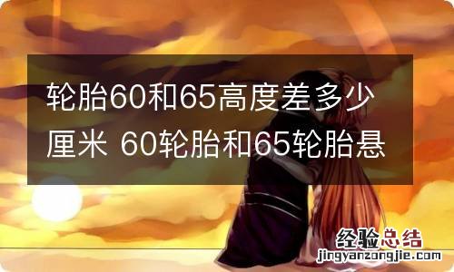 轮胎60和65高度差多少厘米 60轮胎和65轮胎悬殊多大?