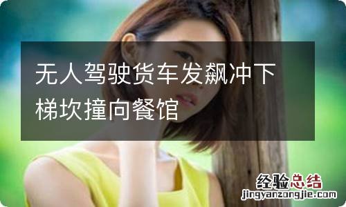 无人驾驶货车发飙冲下梯坎撞向餐馆