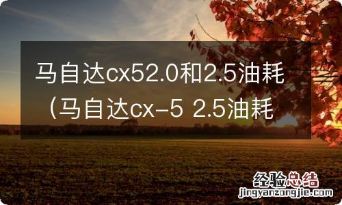 马自达cx-5 2.5油耗 马自达cx52.0和2.5油耗