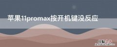 iphone12promax关机键没反应 iPhone11promax按开机键没反应