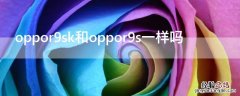 OPPOr9s和OPPOr9sk oppor9sk和oppor9s一样吗