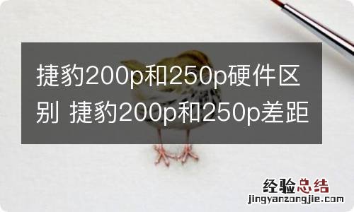 捷豹200p和250p硬件区别 捷豹200p和250p差距