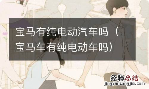 宝马车有纯电动车吗 宝马有纯电动汽车吗