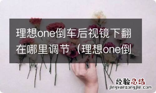 理想one倒车镜加热怎么开 理想one倒车后视镜下翻在哪里调节