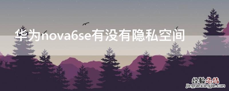 华为nova6se有没有隐私空间 华为nova6se有私密空间吗