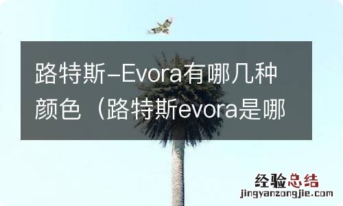 路特斯evora是哪国的品牌 路特斯-Evora有哪几种颜色